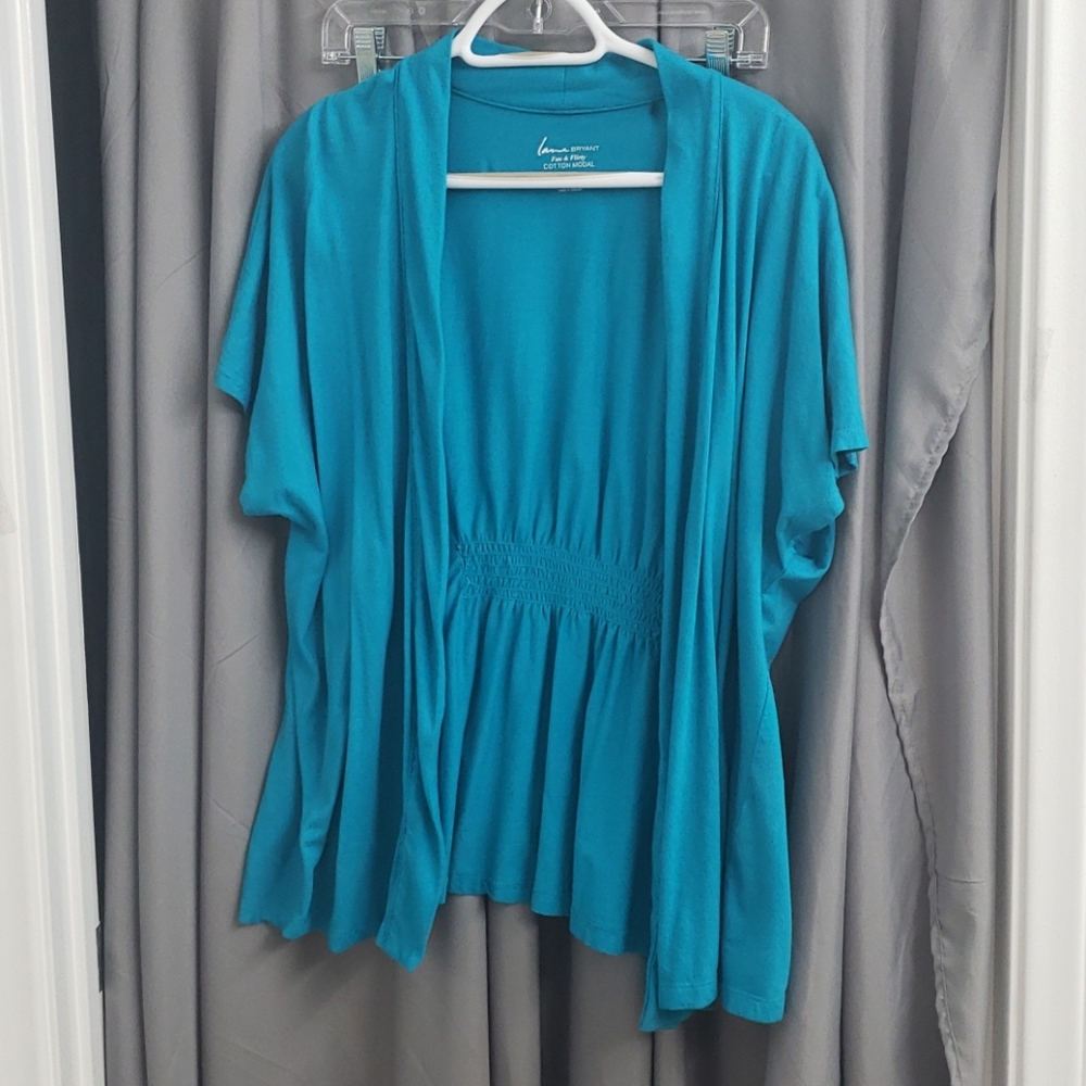 Lane bryant short sleeve open front jacket